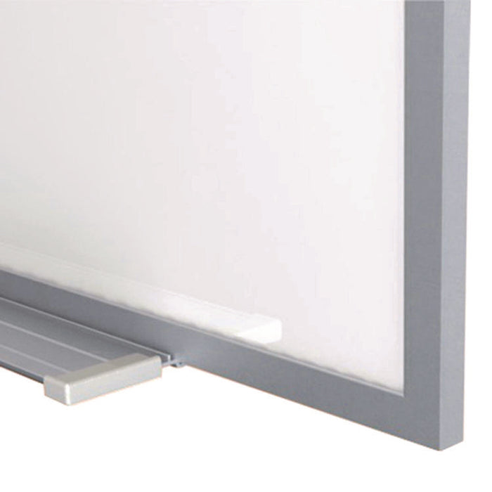 Proma Projection Magnetic Porcelain Whiteboard, 87.91" x 48.5", White Surface, Satin Aluminum Frame