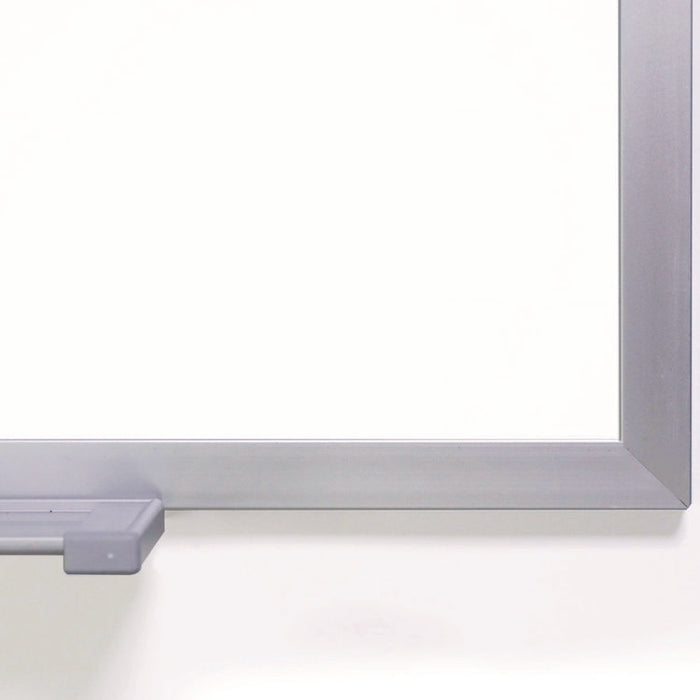 M1 Porcelain Magnetic Whiteboard with Box Tray, 87.91 x 51.25, White Surface, Satin Aluminum Frame