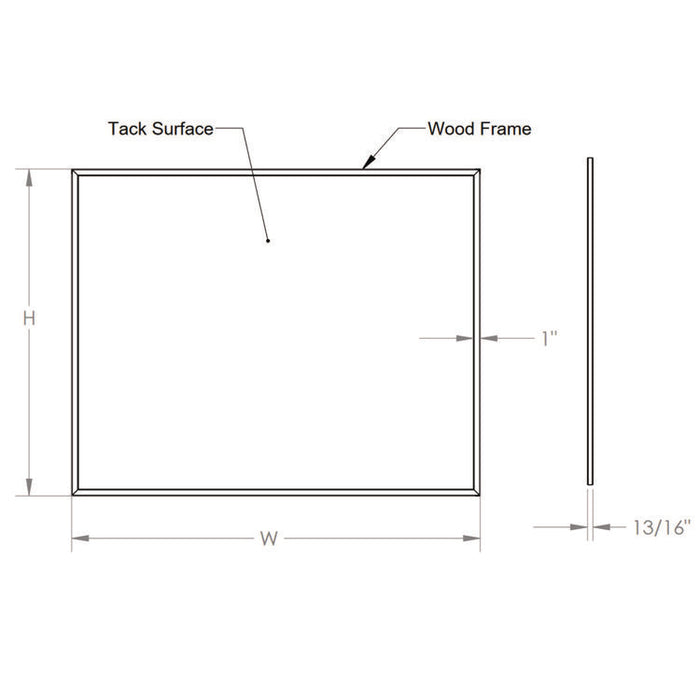 Natural Cork Bulletin Board with Wood Frame, 87.94" x 48.5", Tan Surface, Natural Oak Frame