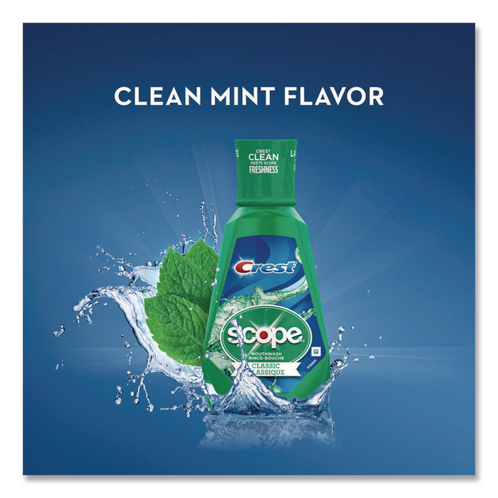 Plus Scope Classic Mouthwash, Classic Mint Flavor, 36 mL Bottle, 52/Carton