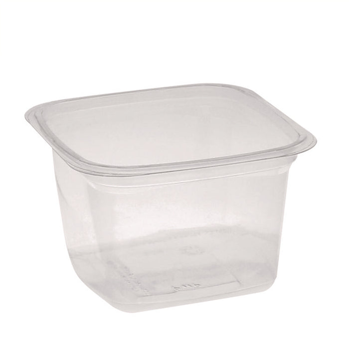 PET Square Container, 16 oz, 4 x 4 x 3, Clear, Plastic, 480/Carton