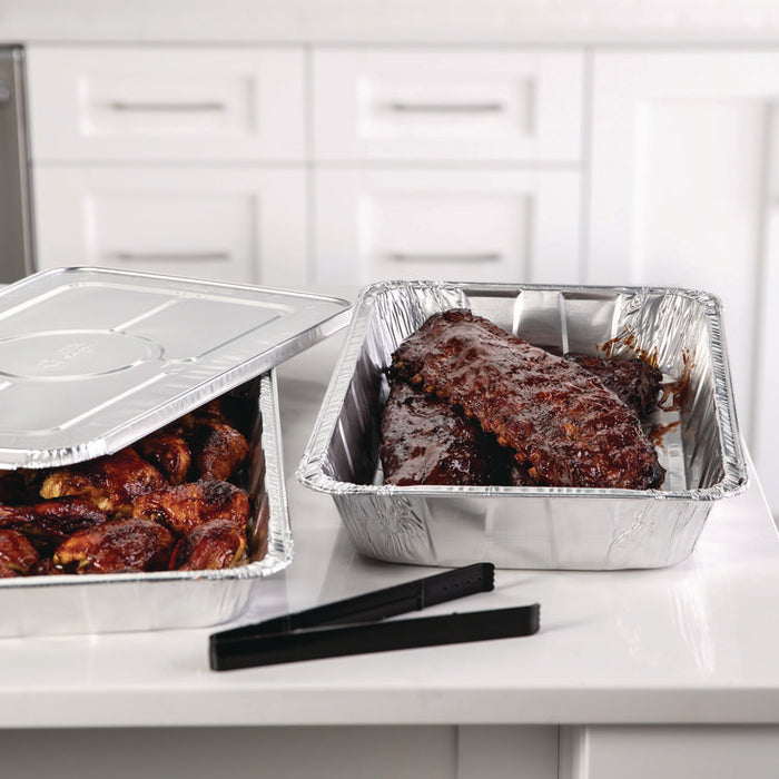 Aluminum Steam Table Pan, Full-Size Deep Heavy Duty, 3.37" Deep, 19.6 x 11.6, 40/Carton