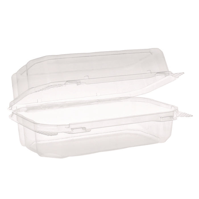 Hoagie Hinged Lid Container, 9 x 5.5 x 3.2, Clear, Plastic, 220/Carton