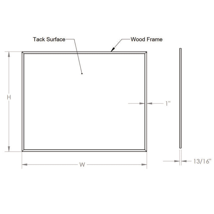 Natural Cork Bulletin Board with Aluminum Frame, 87.91" x 48.5", Chocolate Surface, Satin Aluminum Frame