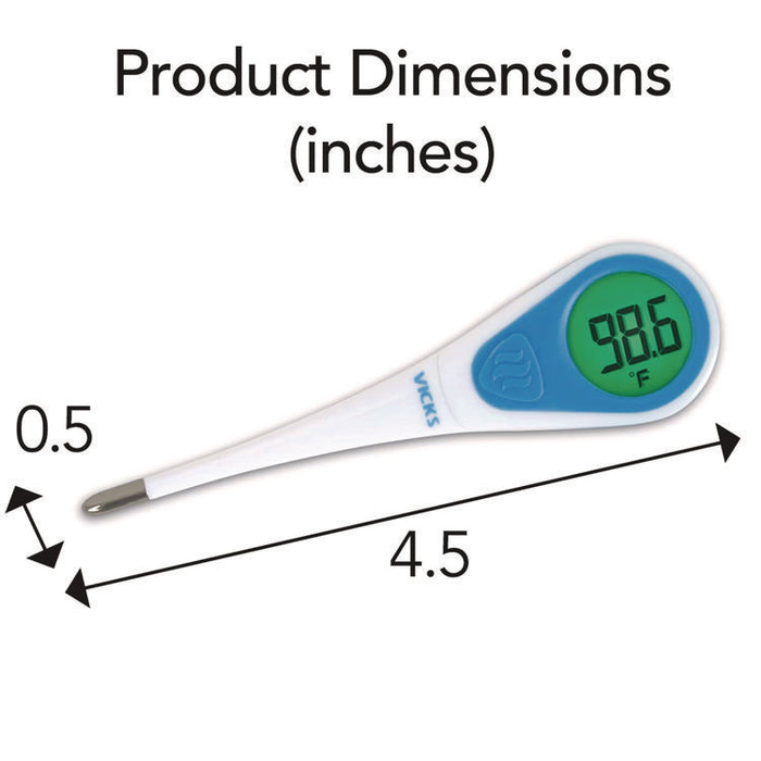 SpeedRead Digital Thermometer with Fever InSight, White/Blue
