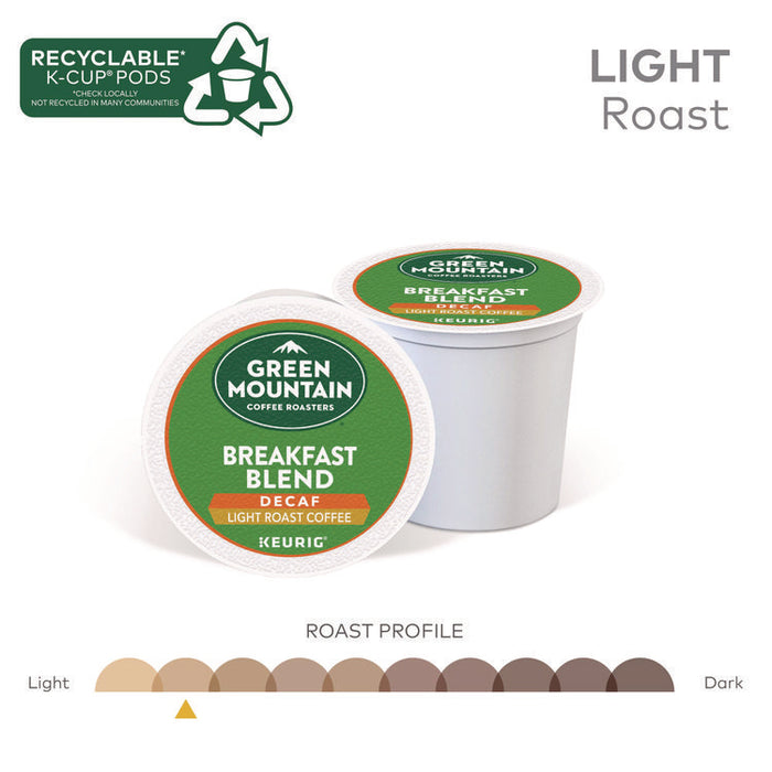 Breakfast Blend Decaf Coffee K-Cups, 24/Box
