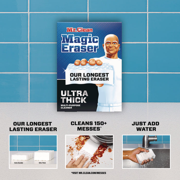 Magic Eraser, Ultra-Thick, 4.6 x 2.3, 1.2" Thick, White, 5/Pack, 2 Packs/Carton