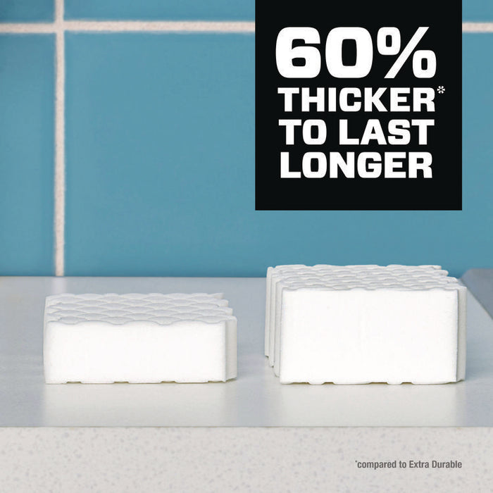 Magic Eraser, Ultra-Thick, 4.6 x 2.3, 1.2" Thick, White, 5/Pack, 2 Packs/Carton