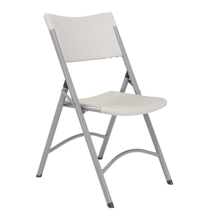 600 Series Heavy Duty Plastic Folding Chair, Supports Up to 500 lb, 18" Seat Height, Gray Seat/Back/Base, 4/Carton
