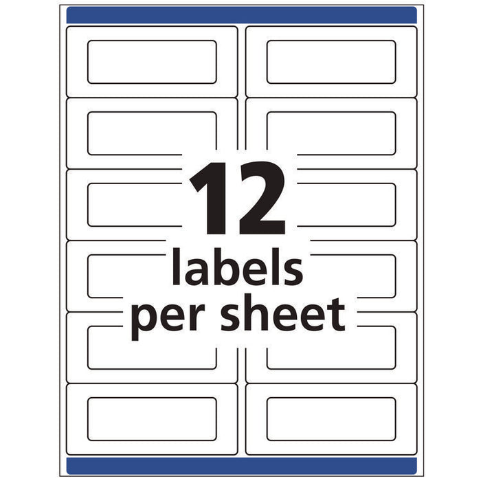 Send and Reply Piggyback Labels, Inkjet/Laser Printers, 1.63 x 4, White, 12/Sheet, 20 Sheets/Pack