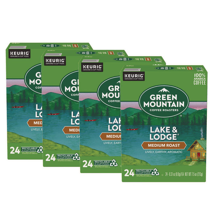 Lake and Lodge Coffee K-Cups, Medium Roast, 96/Carton