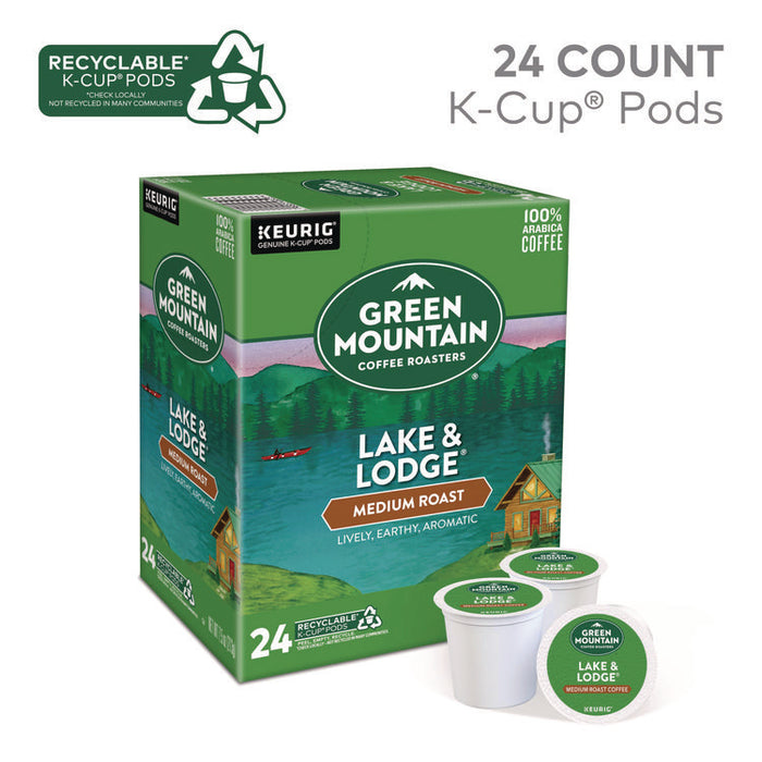 Lake and Lodge Coffee K-Cups, Medium Roast, 96/Carton