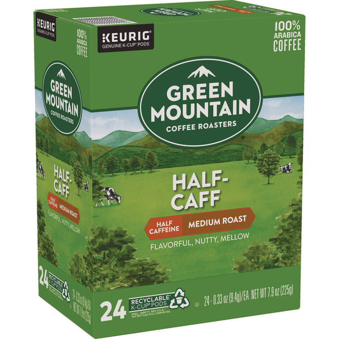 Half-Caff Coffee K-Cups, 24/Box