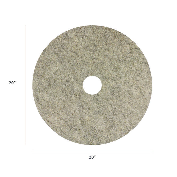 Porko Plus Burnishing Pad, 20" Diameter, Brown, 5/Carton