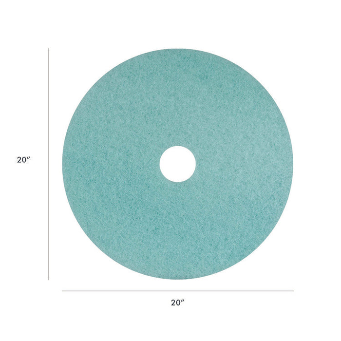Luster Lite Burnishing Pad, 20" Diameter, Sky Blue, 5/Carton
