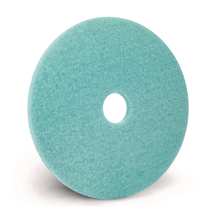 Luster Lite Burnishing Pad, 20" Diameter, Sky Blue, 5/Carton