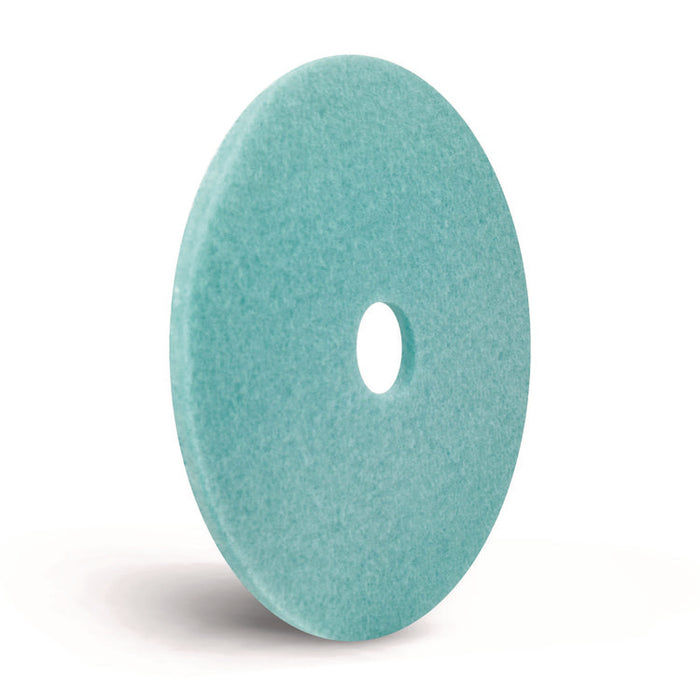 Luster Lite Burnishing Pad, 20" Diameter, Sky Blue, 5/Carton