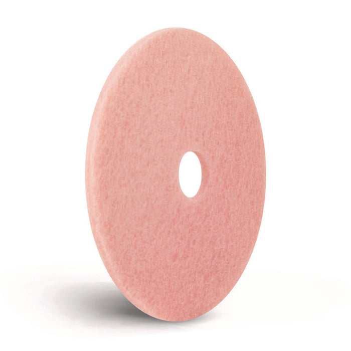Remover Burnishing Pads, 20", Pink, 5/Carton