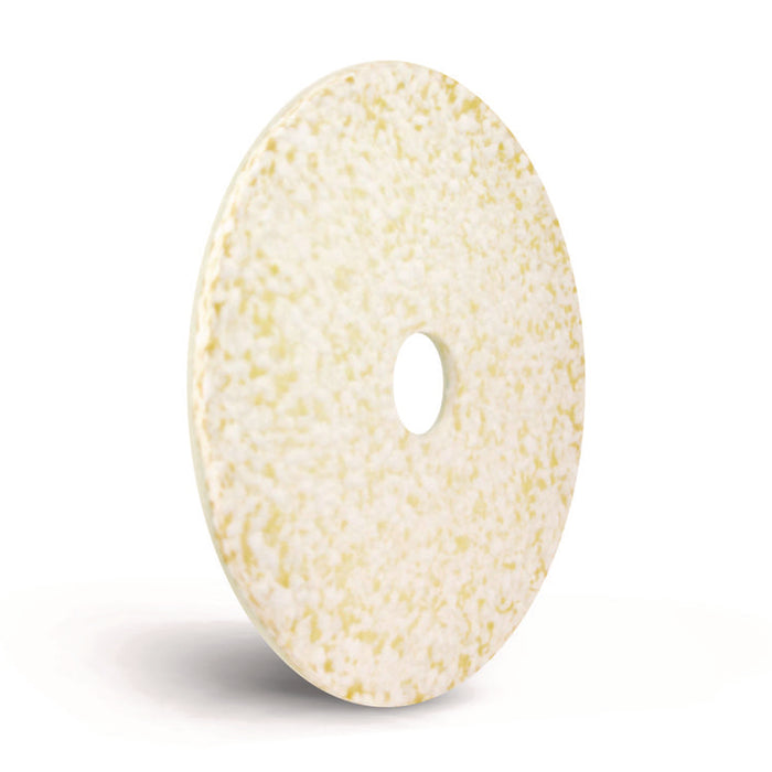 Toro Floor Pad, 14" Diameter, White/Brown/Yellow, 2/Carton