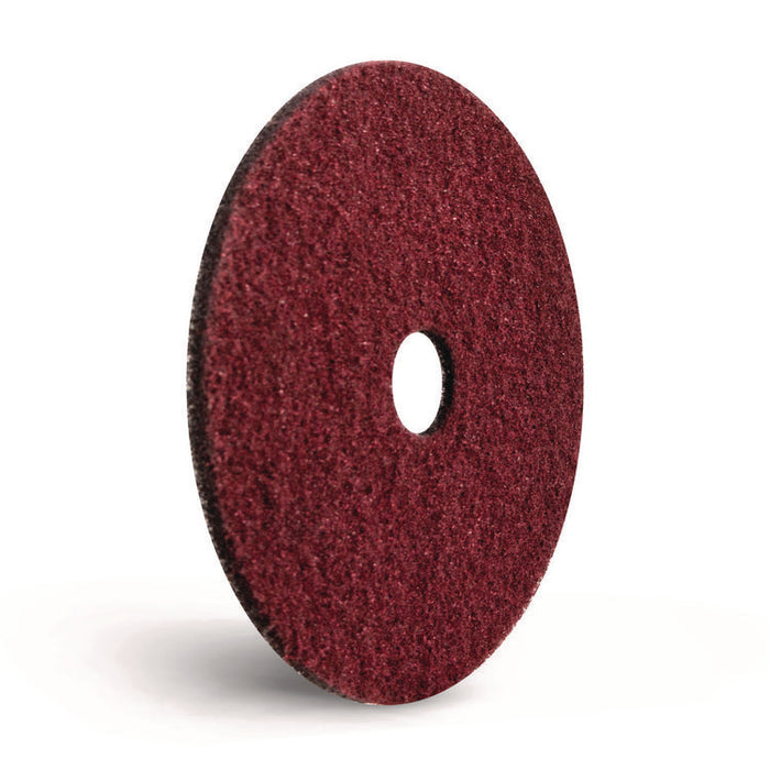 Black Diamond 400 Grit Heavy-Duty Cleaning Pad, 20" Diameter, Black/Red, 2/Carton