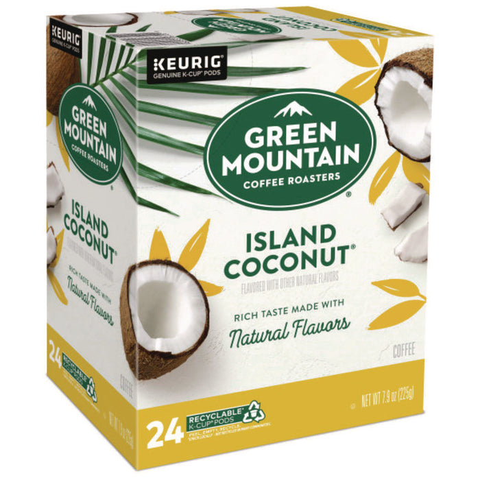 Island Coconut Coffee K-Cup Pods, 24/Box