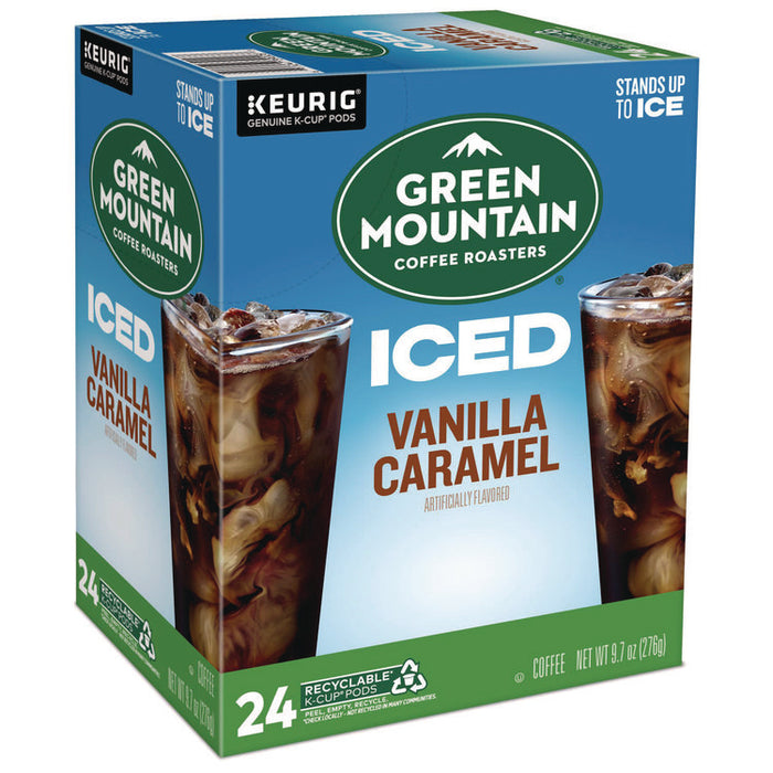 Vanilla Caramel Brew Over Ice Coffee K-Cups, 24/Box