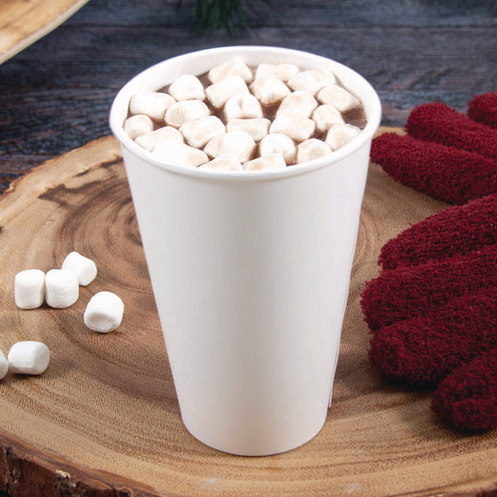 Thermoguard Insulated Paper Hot Cups, 16 oz, White Sustainable Forest Design, 600/Carton