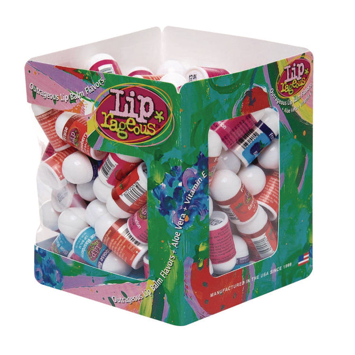 Lip Balm with Aloe Vera and Vitamin E, Assorted Flavors, 0.1 oz Tube, 100/Box