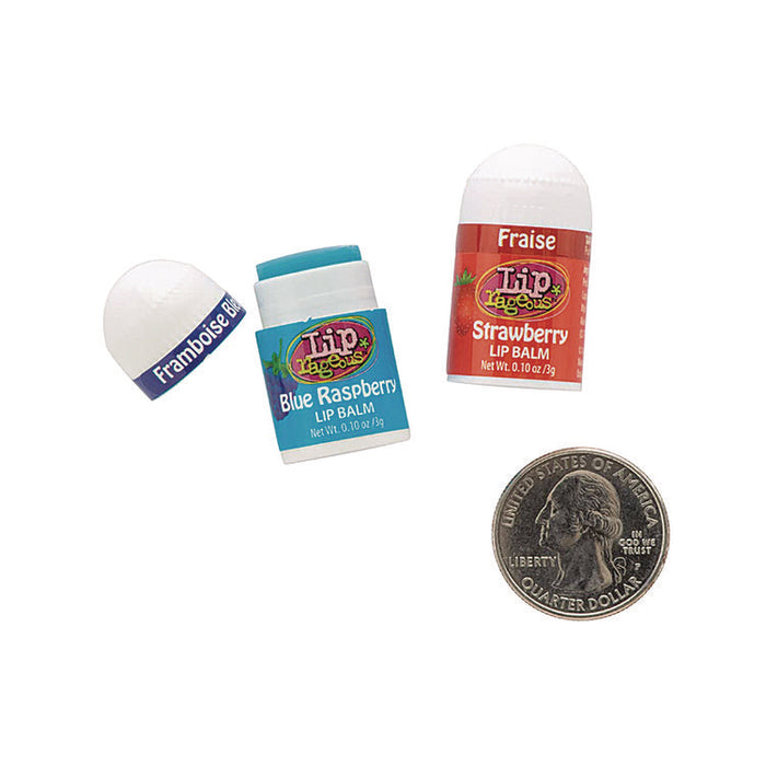 Lip Balm with Aloe Vera and Vitamin E, Assorted Flavors, 0.1 oz Tube, 100/Box