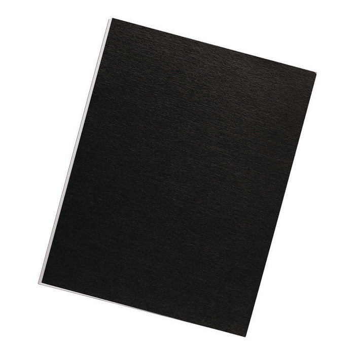 Expressions Linen Texture Presentation Covers for Binding Systems, Paper, Square Corners, 11" x 8.5", Black, 200/Pack