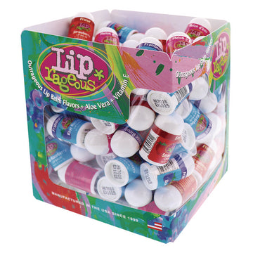 Lip Balm with Aloe Vera and Vitamin E, Assorted Flavors, 0.1 oz Tube, 100/Box