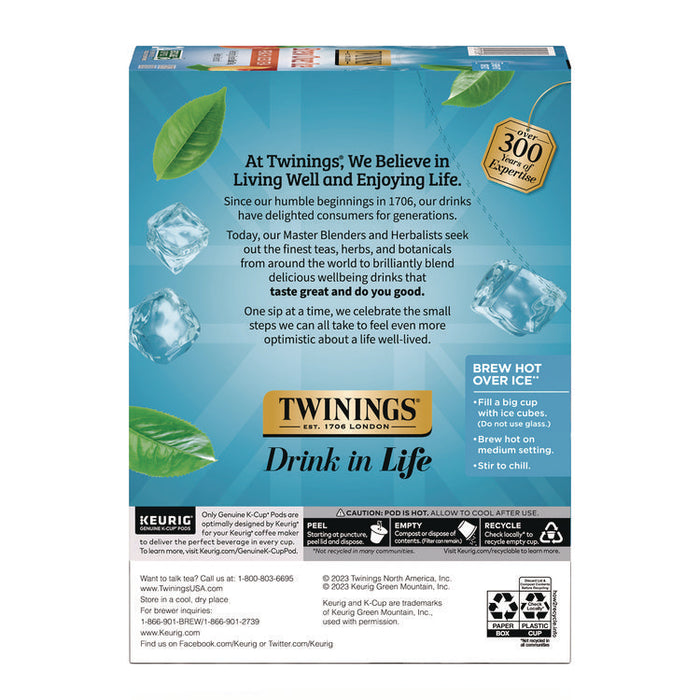 Brew Over Ice K-Cups, Peach, 24/Box