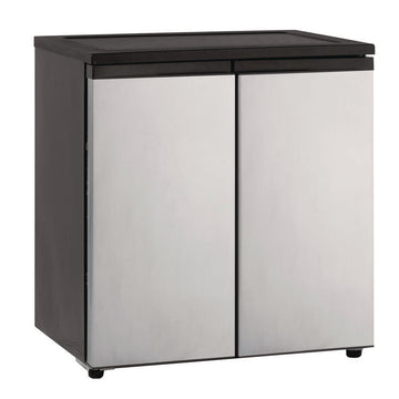 5.5 Cu.Ft. Side by Side Refrigerator/Freezer, Black/Platinum