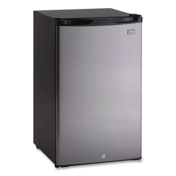 4.4 Cu.Ft. Auto-Defrost Refrigerator, 19.25 x 22 x 33, Black with Stainless Steel Door