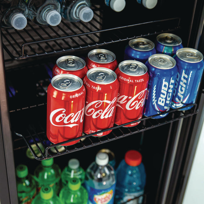 3 Cu. Ft. Refrigerator/Beverage Cooler, 18.75 x 19.5 x 33.75, Black/Stainless Steel Framed Glass Door