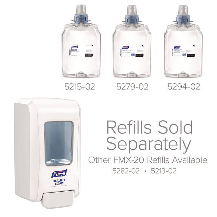 FMX-20 Soap Push-Style Dispenser, 2,000 mL, 6.5" x 4.68" x 11.66", White, 6/Carton