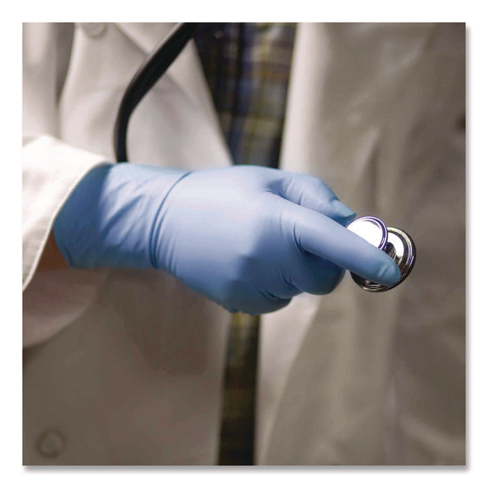 Blue Nitrile Exam Gloves, Powder-Free, Large, 8 mil Thick, 11.6" Long, Blue, 50/Box, 10 Boxes/Carton