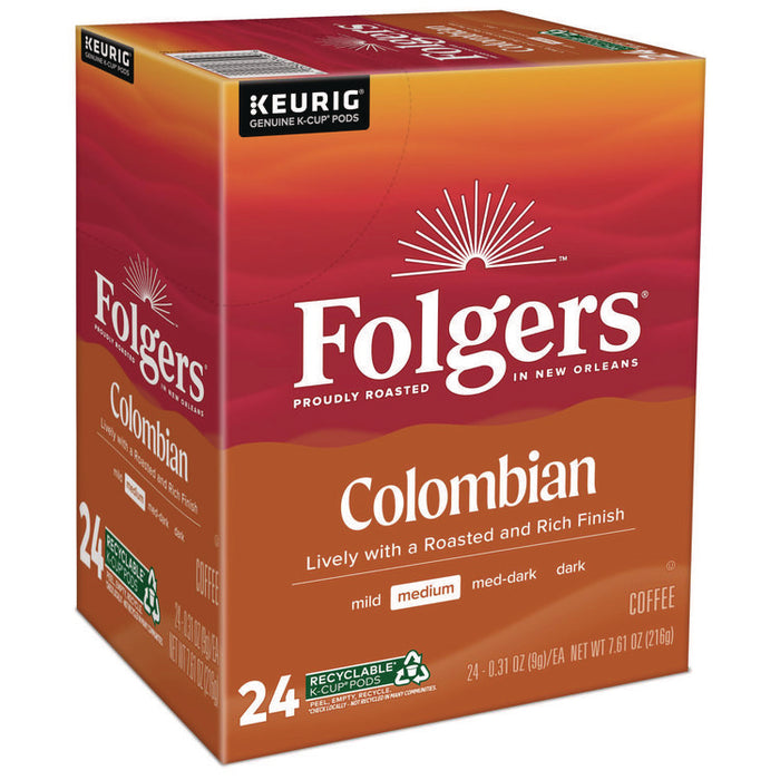 100% Colombian Coffee K-Cups, 24/Box