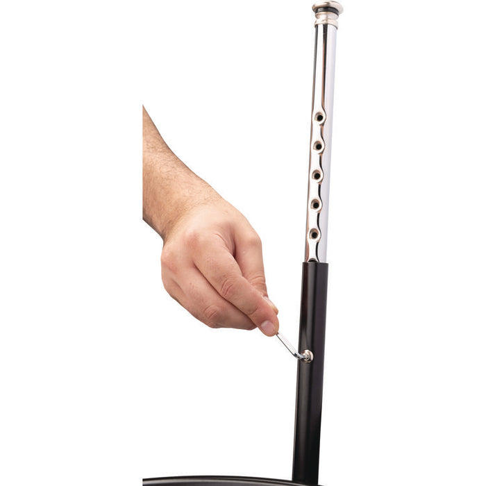 6400 Series Height Adjustable HD Vinyl Padded Steel Stool, Backless, Supports 500lb, 18.5"-26.5" Seat Height, Black Seat/Base