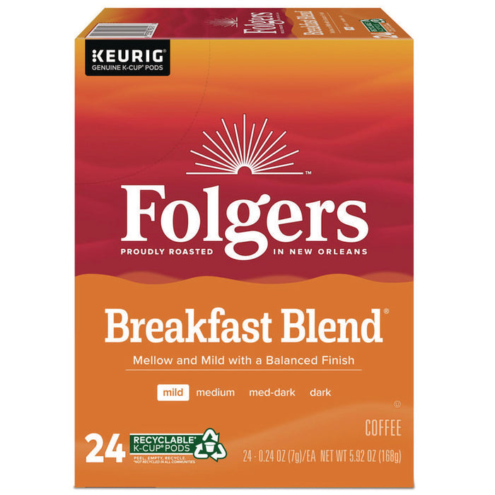 Breakfast Blend Coffee K-Cups, 24/Box