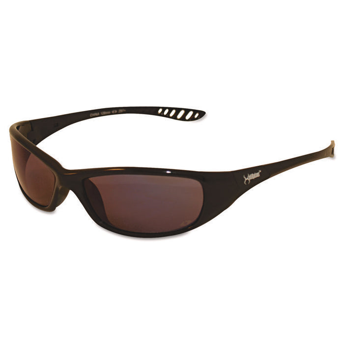 Hellraiser Safety Glasses, Black Full Frame, Mirrored Blue Dual Lens