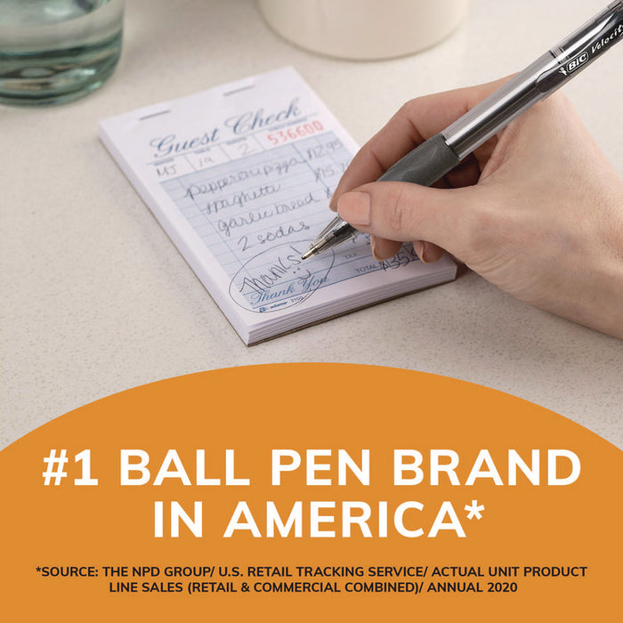 GLIDE Bold Ballpoint Pen, Retractable, Bold 1.6 mm, Blue Ink, Translucent Blue Barrel, 4/Pack
