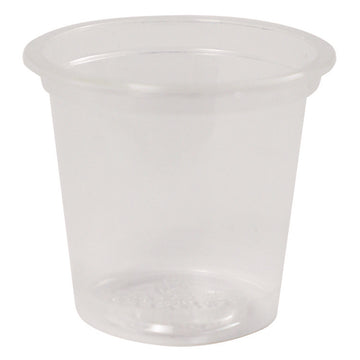 PLA Clear Cold Cups, 1 oz, Plastic, Clear, 3,000/Carton
