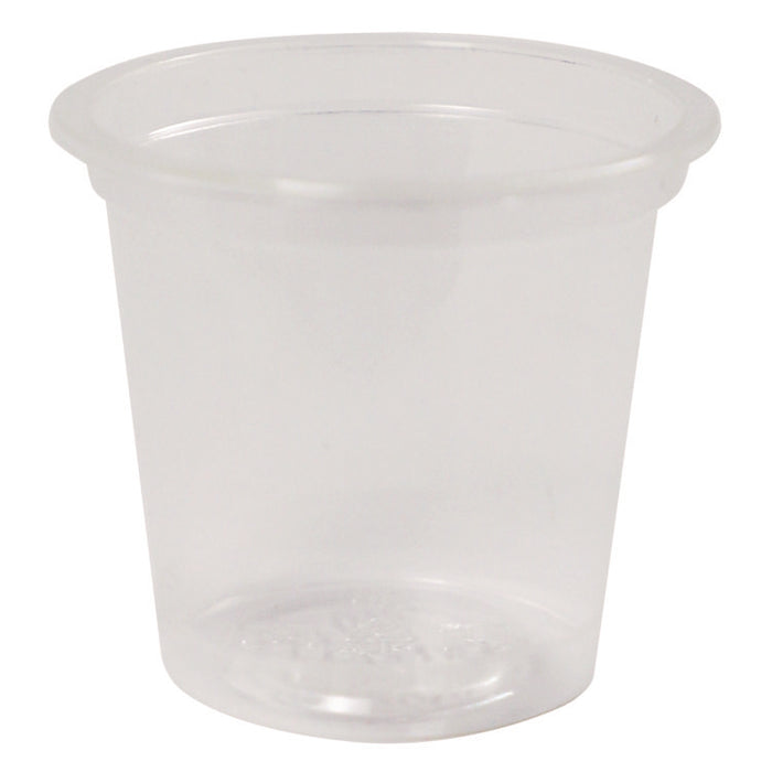 PLA Clear Cold Cups, 1 oz, Plastic, Clear, 3,000/Carton