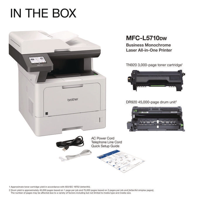 MFC-L5710DW Business Monochrome Laser AIO Printer, Copy, Fax, Print, Scan