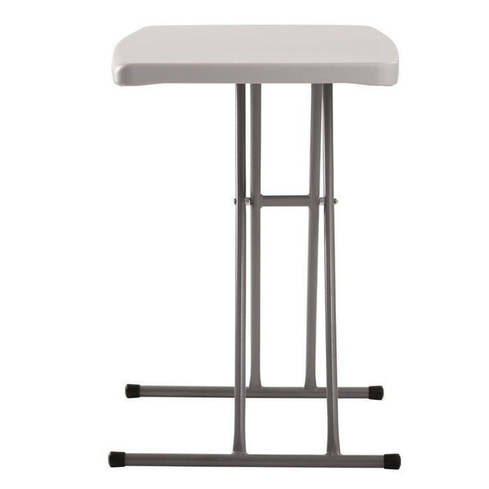 Height Adjustable Personal Folding Table, Rectangular, 20 x 30 x 27.87, Speckled Gray Top, Gray Base/Legs