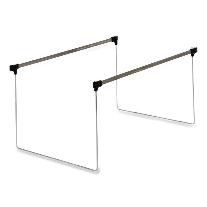 Letter Size Adjustable Hanging File Folder Frame, 14" to 18" Long, Gray/Silver, 2/Box
