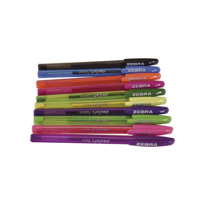 Doodler'z Gel Pen, Stick, Bold 1 mm, Assorted Fashion/Neon Ink and Barrel Colors, 10/Pack