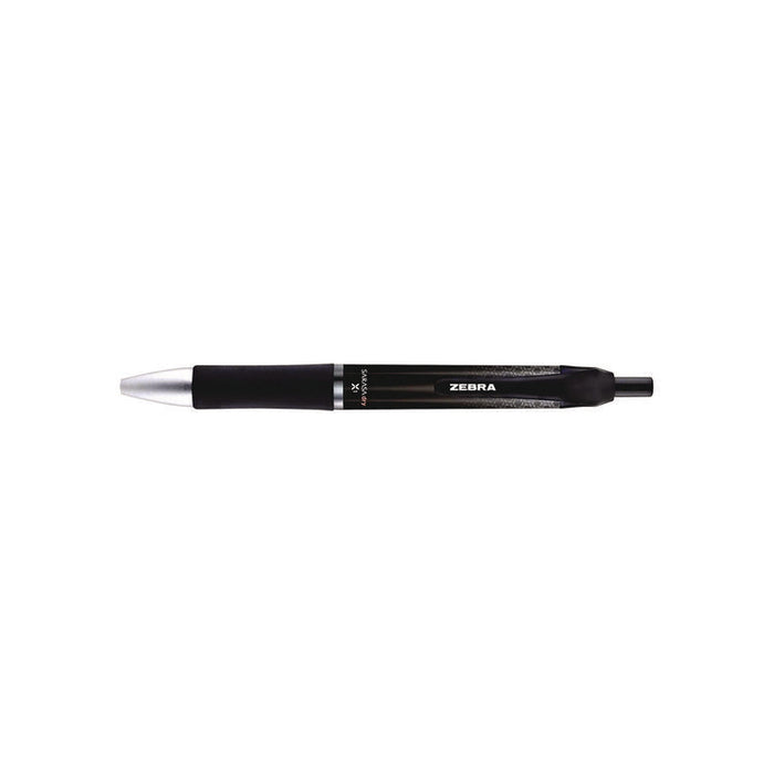 Sarasa Dry Gel X1 Gel Pen, Retractable, Medium 0.7 mm, Black Ink, Black Barrel, 12/Pack