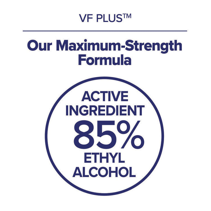 VF PLUS Hand Sanitizer Gel, 1,200 mL Refill Bottle, Fragrance-Free, For CS8 Dispensers, 2/Carton